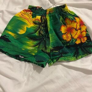 Tropical Green and Yellow Women's Shorts